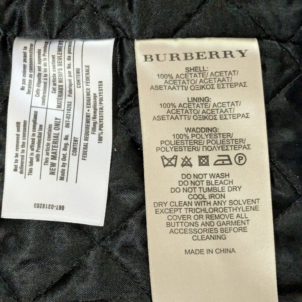 Burberry Brit black trench coat with removable shell size 2 or XS - Picture 6 of 7